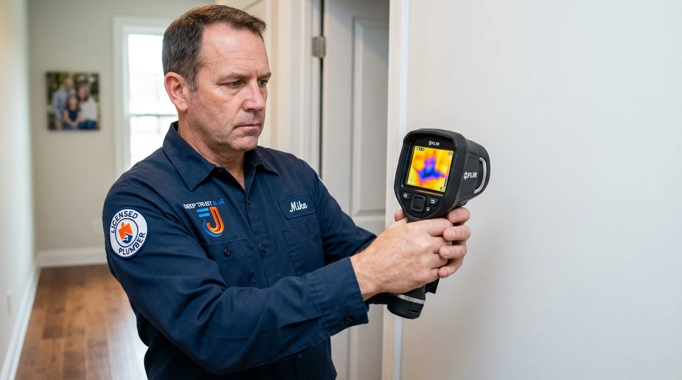 Thermal imaging leak detection by Johns Plumbing LLC in Newport News